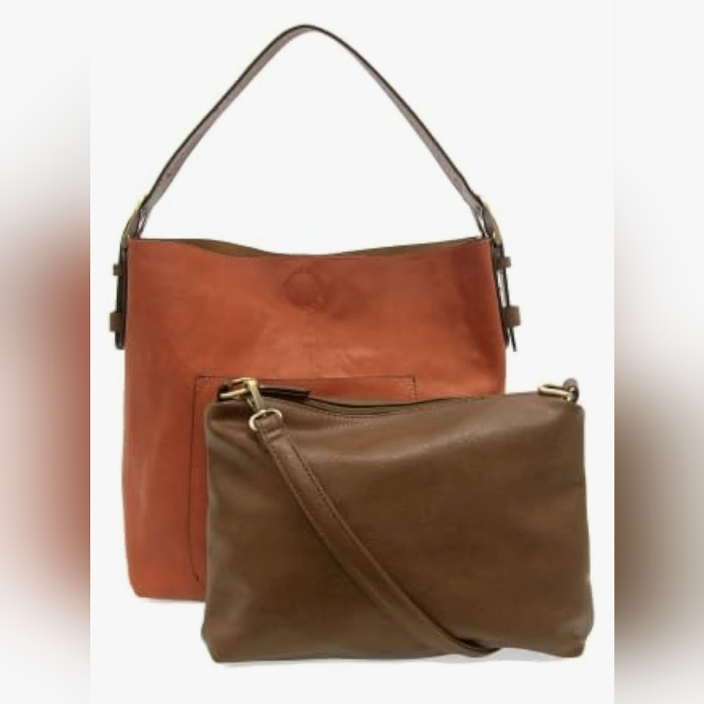 Joy Susan Womens Faux Leather: Hobo 2-in-1 Handbag